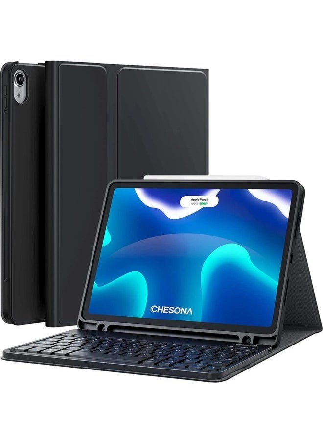 Generic For Apple IPad10 Generation Keyboard Protective Case Pro13 With Pen Slot Bluetooth Keyboard Air11 Anti-drop Protective Case-Color:Matcha Green (single Leather Case)-Applicable Models:iPad 10th （2022）  - Image 2