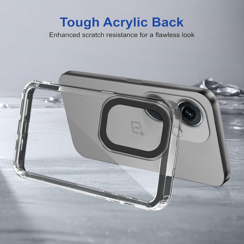 ZAPCASE غطاء خلفي لهاتف OnePlus Nord CE 3 Lite 5G | متوافق مع غطاء خلفي لهاتف OnePlus Nord CE 3 Lite 5G | غطاء مع حماية للكاميرا | (TPU + PC | أسود شفاف) - Image 5