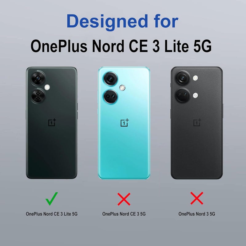 ZAPCASE غطاء خلفي لهاتف OnePlus Nord CE 3 Lite 5G | متوافق مع غطاء خلفي لهاتف OnePlus Nord CE 3 Lite 5G | غطاء مع حماية للكاميرا | (TPU + PC | أسود شفاف) - Image 2