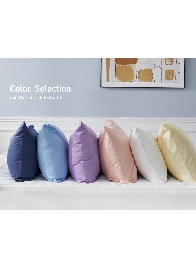 Sunflower Queen Pillowcases Set of 2, 100% Cotton Queen Size Pillow Cases 2, 20×30 inches Dark Purple, Soft and Breathable - Image 5