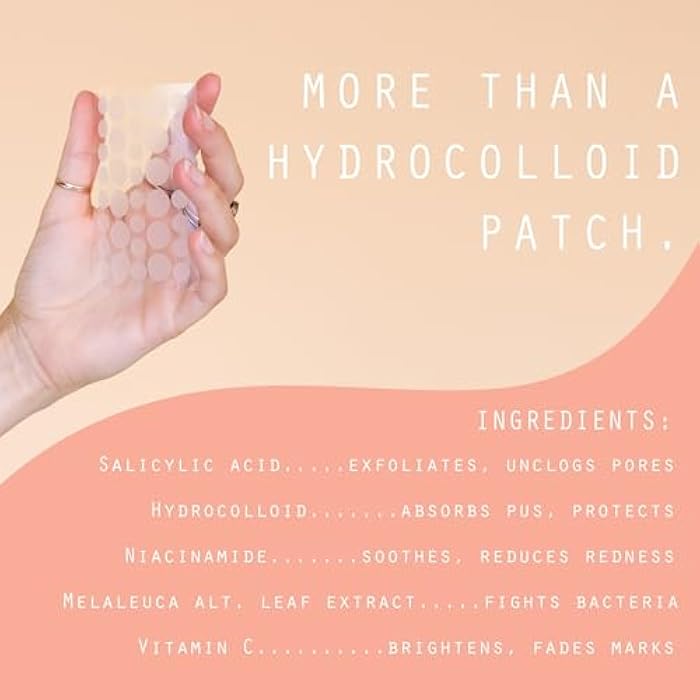 Dot Pimple & Zit Patches for Face – All-Natural Custom Triple-Action Formula Absorbs, Clears & Brightens Acne Spots with Hydrocolloid, Vitamin C, Tea Tree Oil & Salicylic Acid (8, 10, 12 mm, 76 ct) - Image 5