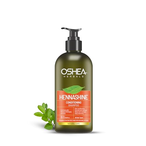 Oshea Herbals Heenashine Conditioning Shampoo | Controls Dryness & Makes Hair Stronger with Deep Cleansing | Enriched with Henna & Bhringraj 500 ml - Image 1