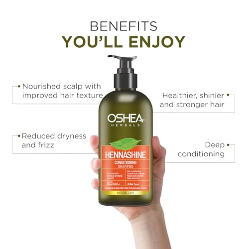 Oshea Herbals Heenashine Conditioning Shampoo | Controls Dryness & Makes Hair Stronger with Deep Cleansing | Enriched with Henna & Bhringraj 500 ml - Image 4