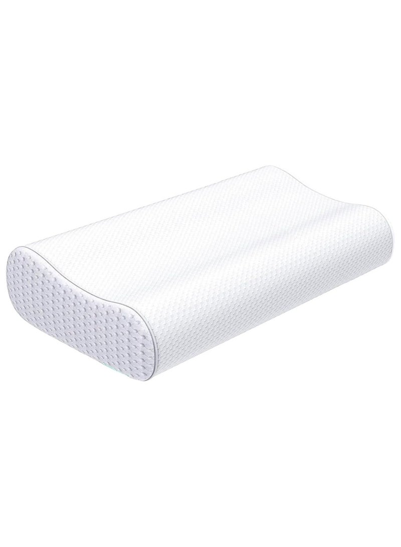 Memory Foam Neck Pillow – Contour Memory Foam Bed Pillow for Side and Back Sleepers - Image 1