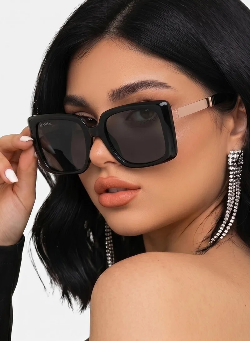 MAXCO  SG-shiny black  / smoke-F for Women | Best Price UAE