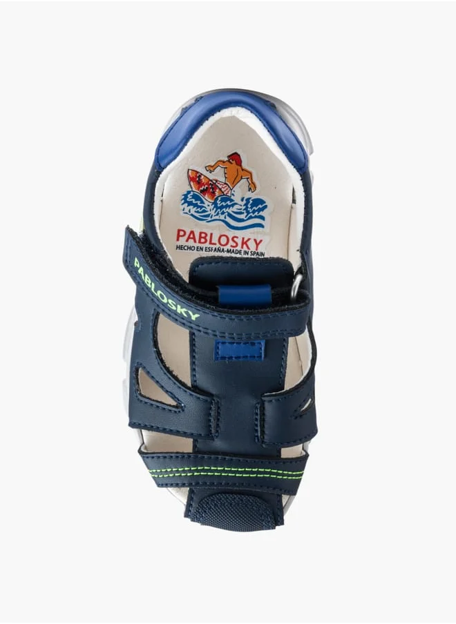 بابلوسكي Boys' Panelled Floaters With Hook And Loop Closure