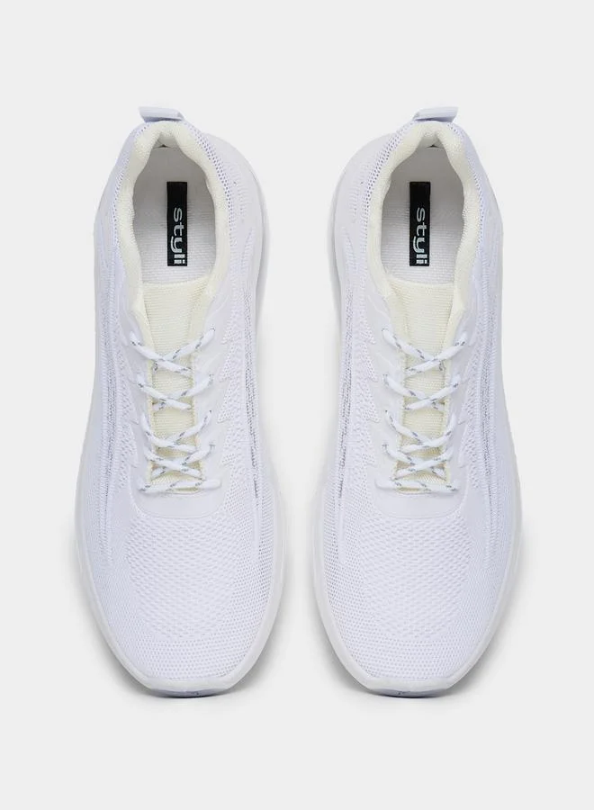 Styli Active Breathable Lace-Up Chunky Sneakers