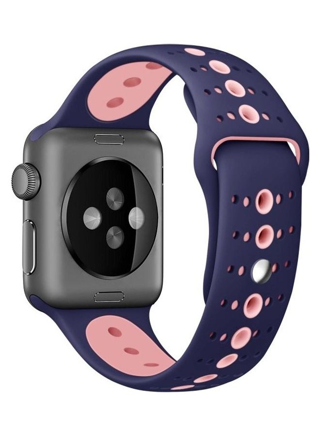 NIBEMINENT Replacement Watchband for Apple Watch Series 7/6/5/4/3/2/1/SE 38/40/41mm Purple/Pink - Image 1