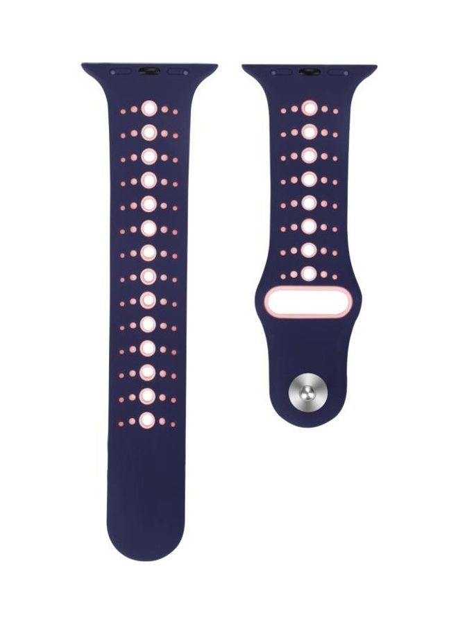 NIBEMINENT Replacement Watchband for Apple Watch Series 7/6/5/4/3/2/1/SE 38/40/41mm Purple/Pink - Image 2