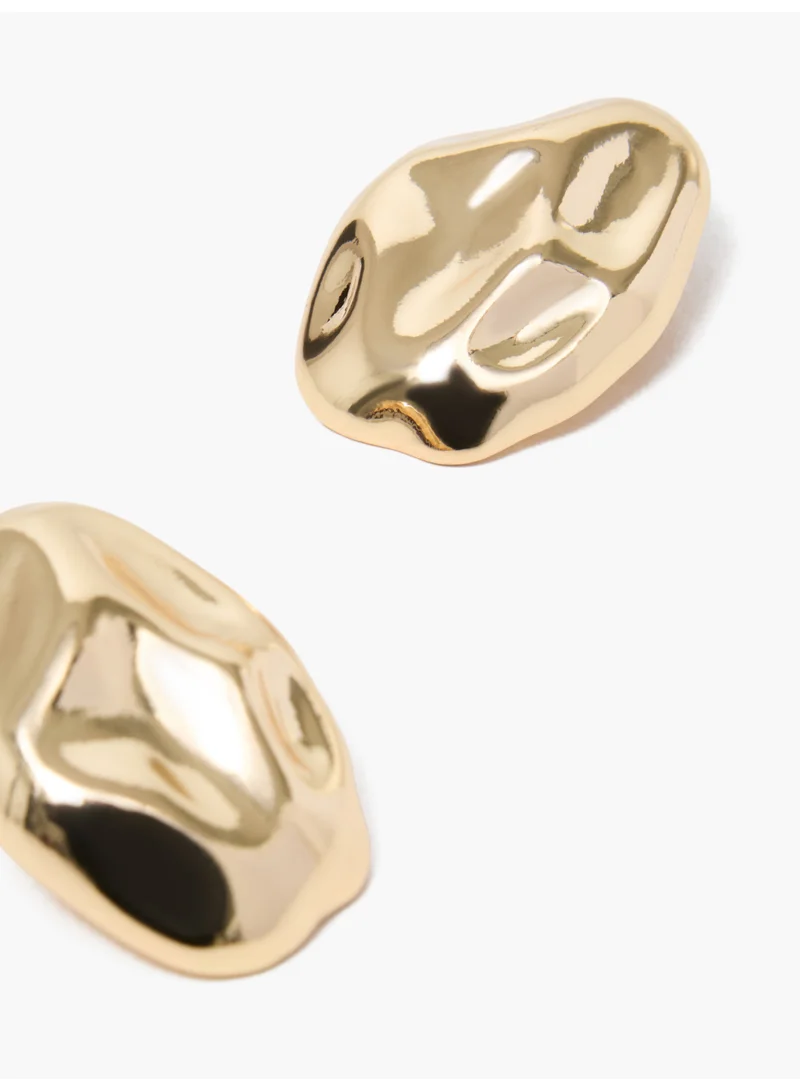 French Connection UK Molten Pebble Stud Earrings