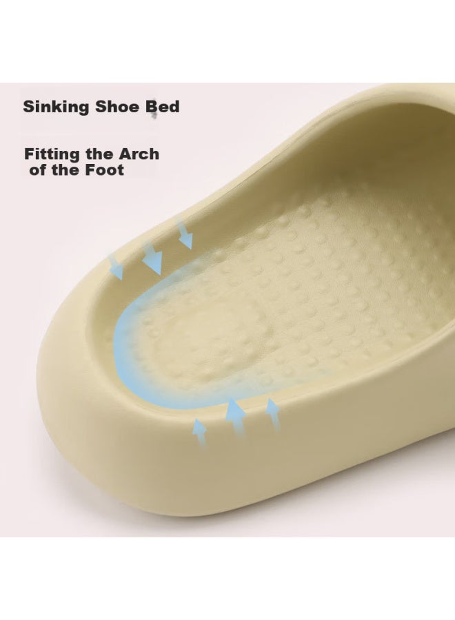 Iqgd Couple Slippers Men's And Women's Floor Slippers Soft Bottom Anti-slip Bathroom Home 8308 Fresh Green 40-41 - Image 3
