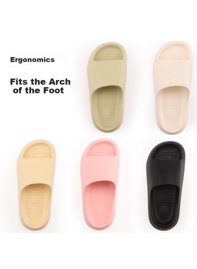 Iqgd Couple Slippers Men's And Women's Floor Slippers Soft Bottom Anti-slip Bathroom Home 8308 Fresh Green 40-41 - Image 2