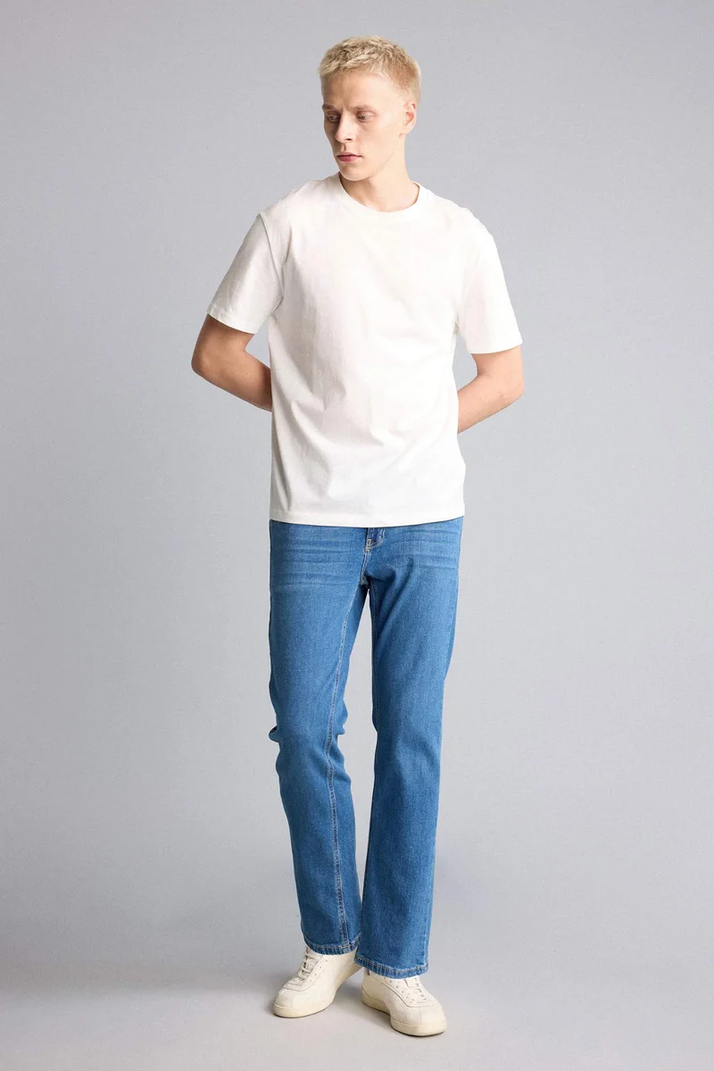DeFacto Sergio Regular Fit Normal Waist Straight Leg Trousers