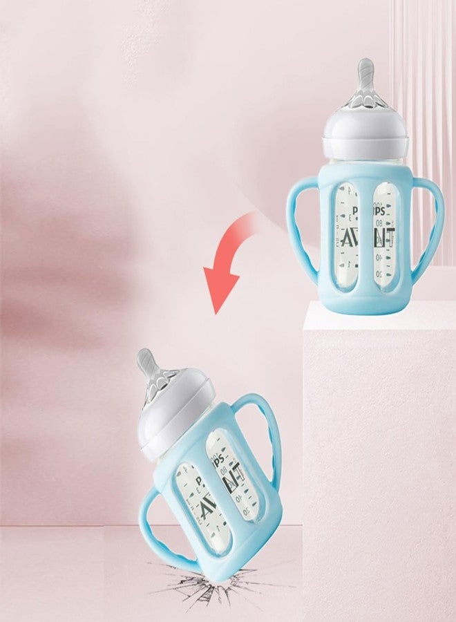 ROMIRUS 2 Pack Silicone Sleeves for Philips Avent Glass Natural Baby Bottles 4oz and 8oz, Anti Breakage Baby Bottle Holder with Handle, Feeding Bottle Handle (White) - Image 5