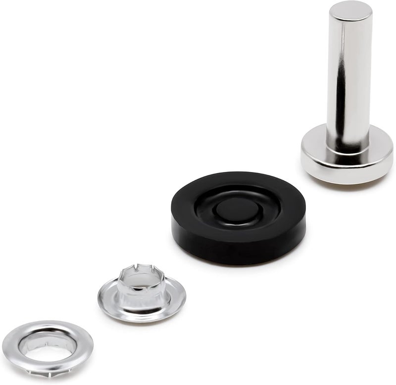 Dritz 14 Large Eyelets with Tool 144 Sets Nickel Finish Metal Eyelet Kit for Fabric Leather Drawstrings Bags Craft Projects - Image 4