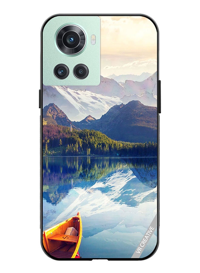 VR CREATIVE Protective Case Cover For OnePlus 10R Boat In River Scenery Design Multicolour - Image 1