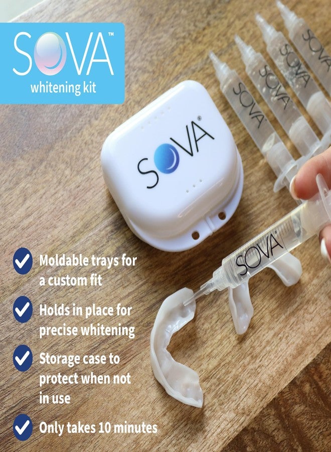 SOVA White - Teeth Whitening Kit - Includes 2 Custom-Fit Trays, 5 Whitening Gel Applicators & Protective Case - Non-Peroxide for Sensitive Teeth - BPA, Latex, Phthalates & PVC Free - Image 3