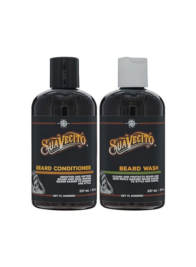 SUAVECITO Beard Wash Set Cleansing And Conditioning Beard Kit For Men (8 Oz. Each) - Image 2
