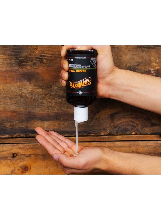SUAVECITO Beard Wash Set Cleansing And Conditioning Beard Kit For Men (8 Oz. Each) - Image 3