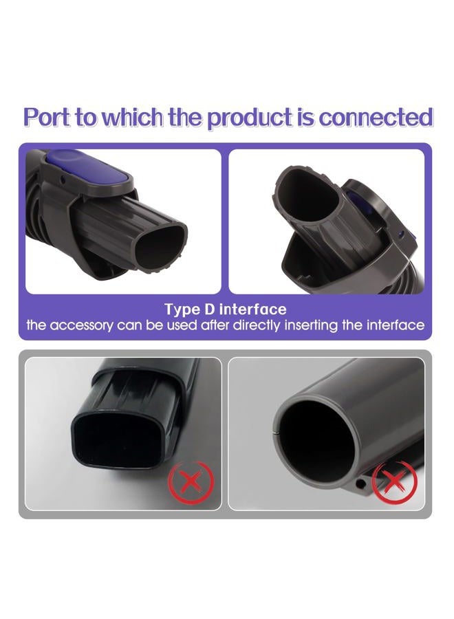 QINAN IX141 Vacuum Replacement Parts Are Compatible With Shark Pet Cordless Stick Vacuum IX141 IZ462H IZ483H IZ363HT IZ361H IZ163H IZ362H Crevice Tool Horse Hair Brush Attachment - Image 2