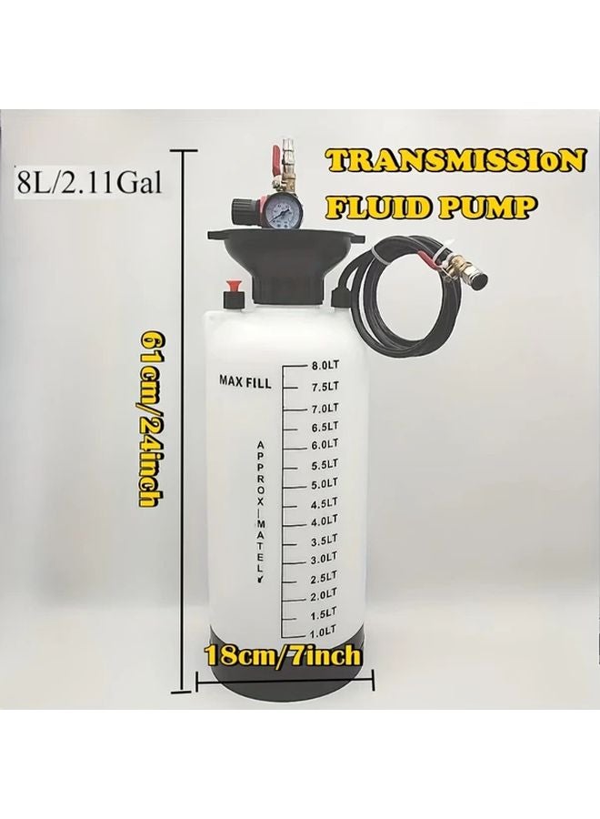 Pneumatic Transmission Gear Oil Transfer Pump With 5 ATF Adapters Plastic Construction - Image 3