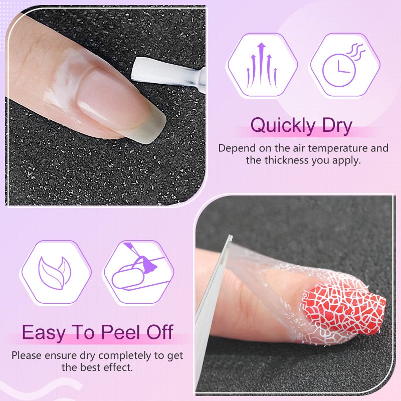 SAVILAND Liquid Latex for Nails, 30ML Upgraded Antifreeze Latex Nail Polish Barrier Peel Off - Latex Tape Peel Off for Nails Cuticle Guard Skin Barrier Protector Nail Latex with Tweezers for Home DIY - Image 3