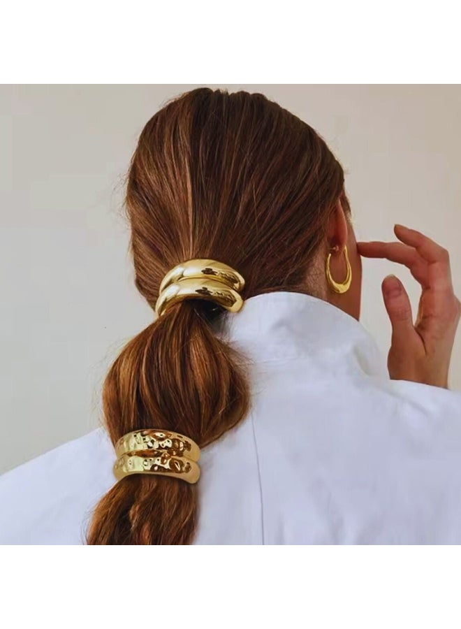 Urban Jewel Double Gold Hair Tie 2.0 - Image 4