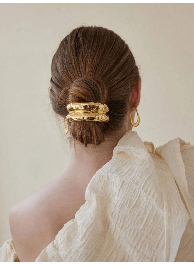 Urban Jewel Double Gold Hair Tie 2.0 - Image 2