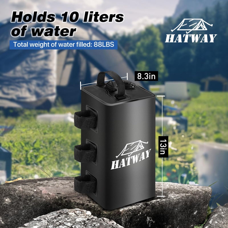 Hatway Canopy Water Weight Bag,88 LBS Water Tent Weights Set of 4 Leg Weights for Pop Up Canopy,Gazebo,Canopies,Tent-4 * 10L-Black - Image 3