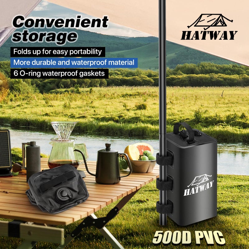 Hatway Canopy Water Weight Bag,88 LBS Water Tent Weights Set of 4 Leg Weights for Pop Up Canopy,Gazebo,Canopies,Tent-4 * 10L-Black - Image 2