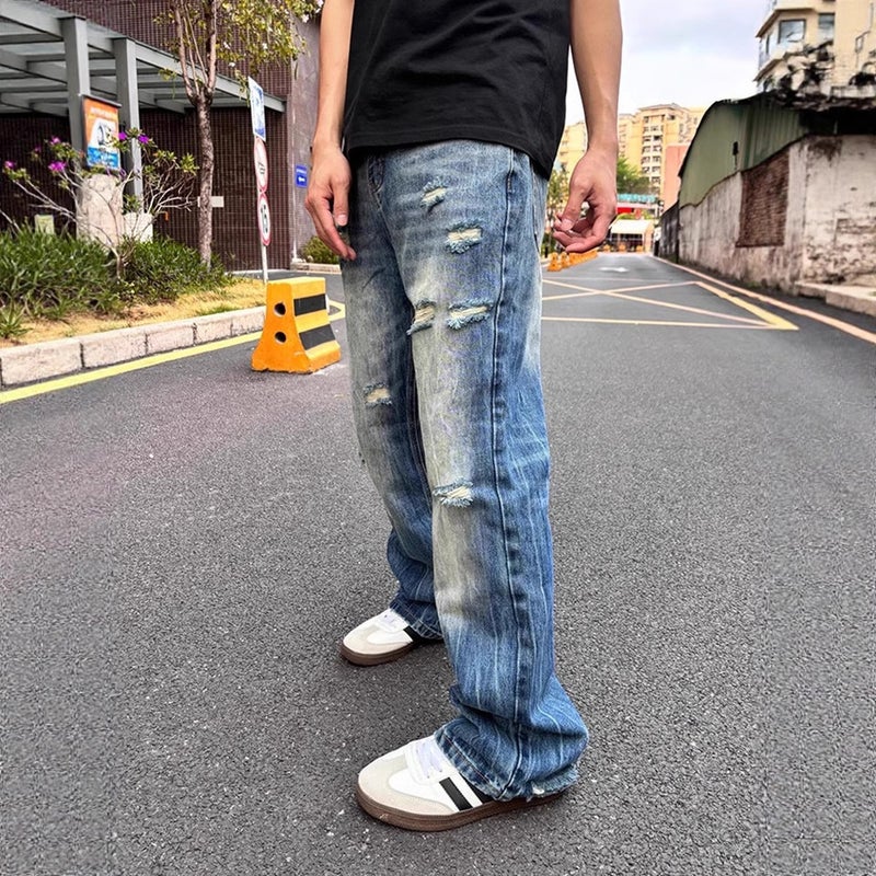 Unisex Classic Denim Jeans Loose Fit Daily Outdoor Wear - Image 5