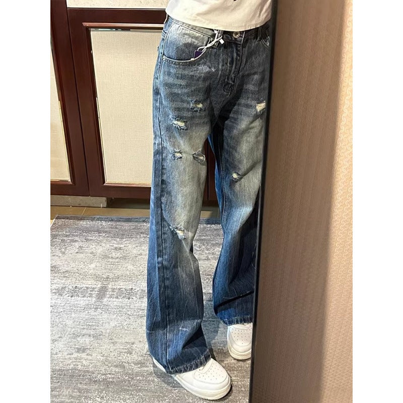 Unisex Classic Denim Jeans Loose Fit Daily Outdoor Wear - Image 3