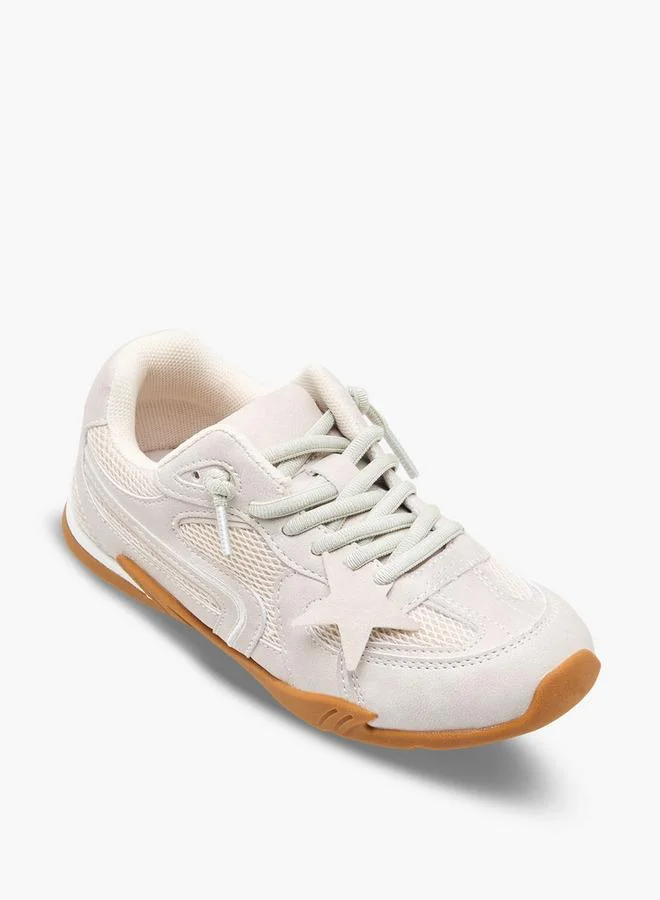 ليتل ميسي Girls Lace-Up Ankle Sneakers