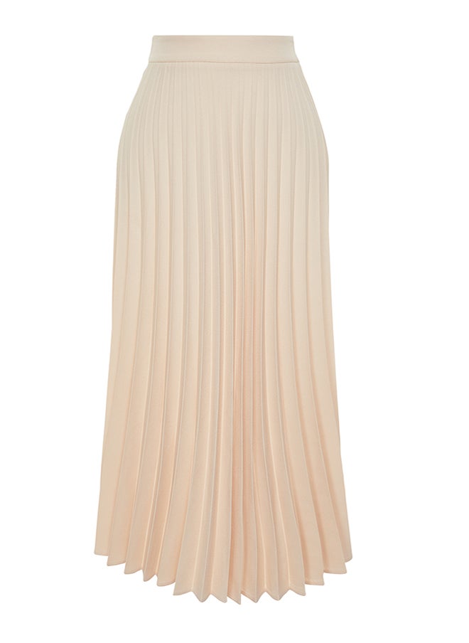 trendyol - Ecru Pleated Woven Skirt TCTSS24EE00010 - Image 1