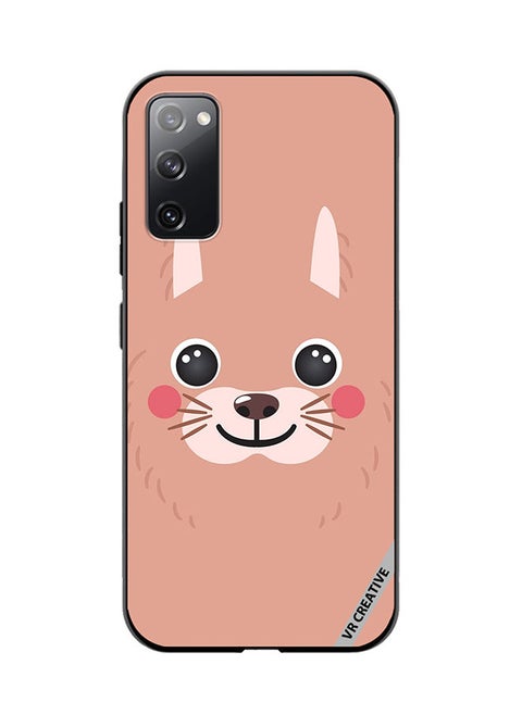 Protective Case Cover For Samsung Galaxy S20 FE 5G Lama Cartoon Face Design Multicolour