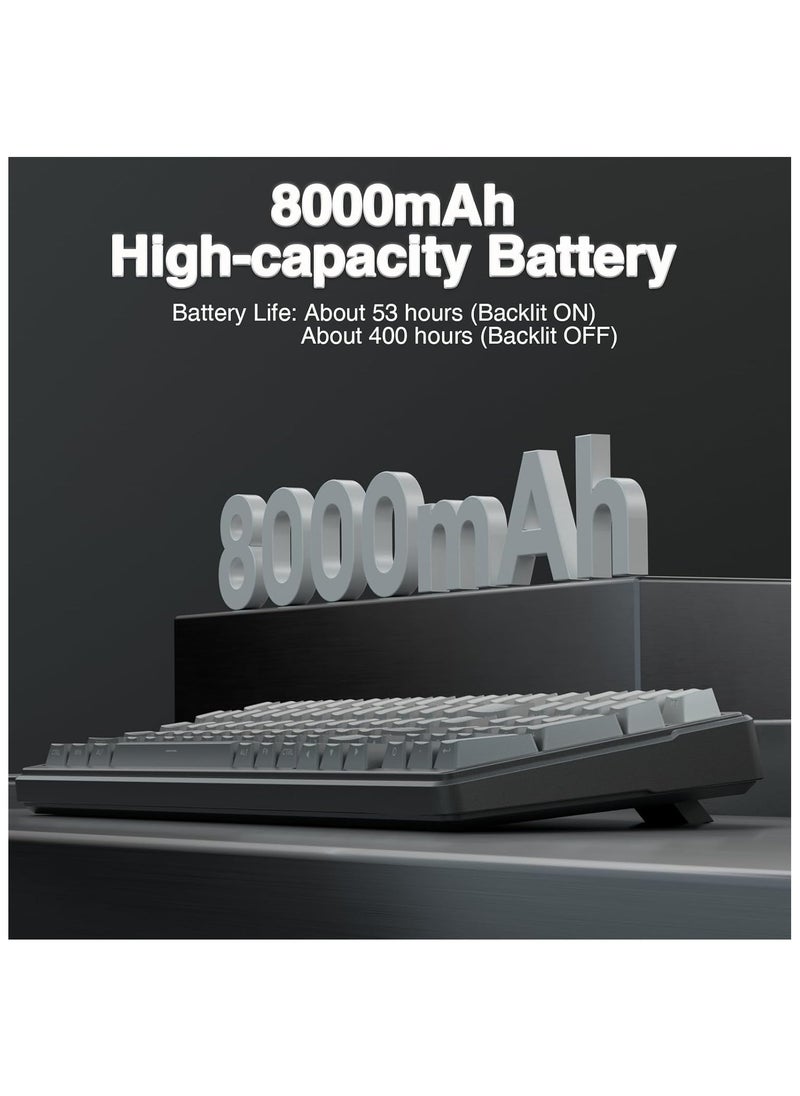 AULA - AULA F99 Pro Wireless Mechanical Keyboard,Gasket Hot Swappable Custom Keyboard,RGB Backlit,Pre-lubed Linear Switches,Side Printed PBT Keycaps,2.4GHz/USB-C/BT5.0 Mechanical Gaming Keyboard (Carving--Star Axis) - Image 1