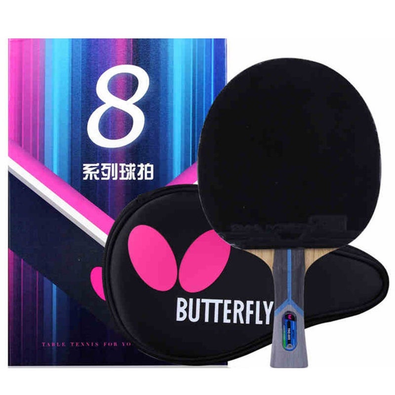 BUTTERFLY Ping Pong Paddle by Butterfly | 802 Ping Pong Paddle Set | Butterfly Ping Pong Paddle Case | Arylate Carbon Table Tennis Racket with Table Tennis Racket Case | Professional Table Tennis Racket Set - Image 1