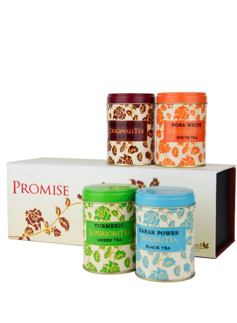 تيلاند مجموعة الشاي بروميس - نسخة رمضان تتضمن الكركم الأخضر (50 جرام) روزا وايت (20 جرام) كاراك باور (65 جرام) شاي العود (65 جرام) - Image 1