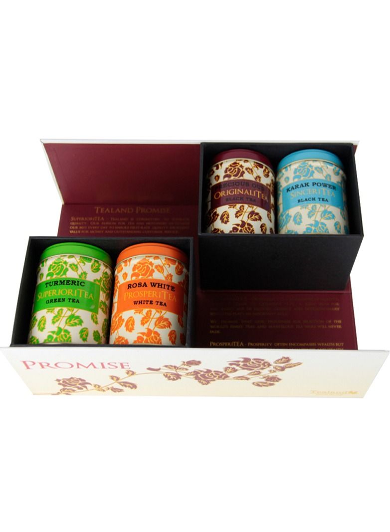 تيلاند مجموعة الشاي بروميس - نسخة رمضان تتضمن الكركم الأخضر (50 جرام) روزا وايت (20 جرام) كاراك باور (65 جرام) شاي العود (65 جرام) - Image 2