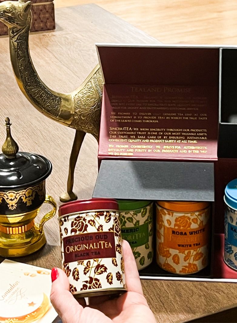 تيلاند مجموعة الشاي بروميس - نسخة رمضان تتضمن الكركم الأخضر (50 جرام) روزا وايت (20 جرام) كاراك باور (65 جرام) شاي العود (65 جرام) - Image 5