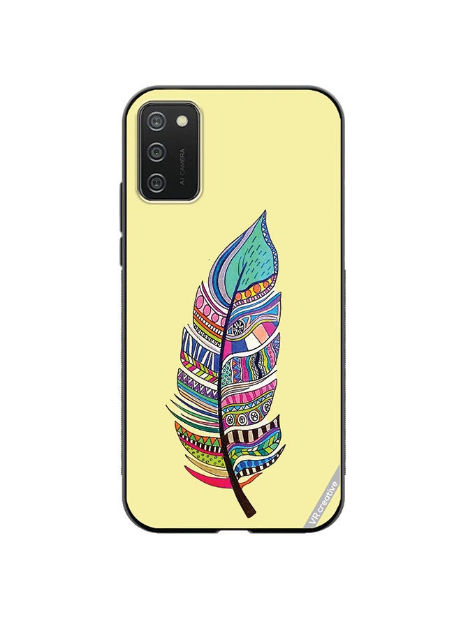 VR CREATIVE Protective Case Cover For Samsung Galaxy A03s Feather Design Multicolour - Image 1