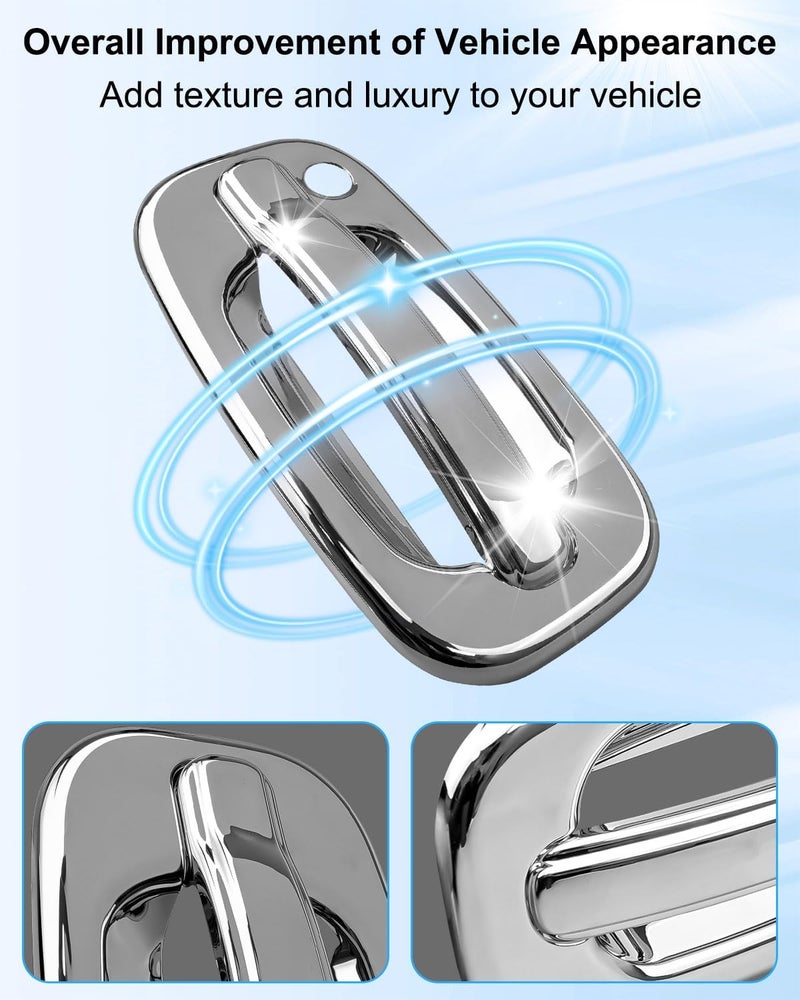 QAGGUM Chrome Door Handle Covers for Chevrolet Cadillac GMC 1999-2006 - Image 2