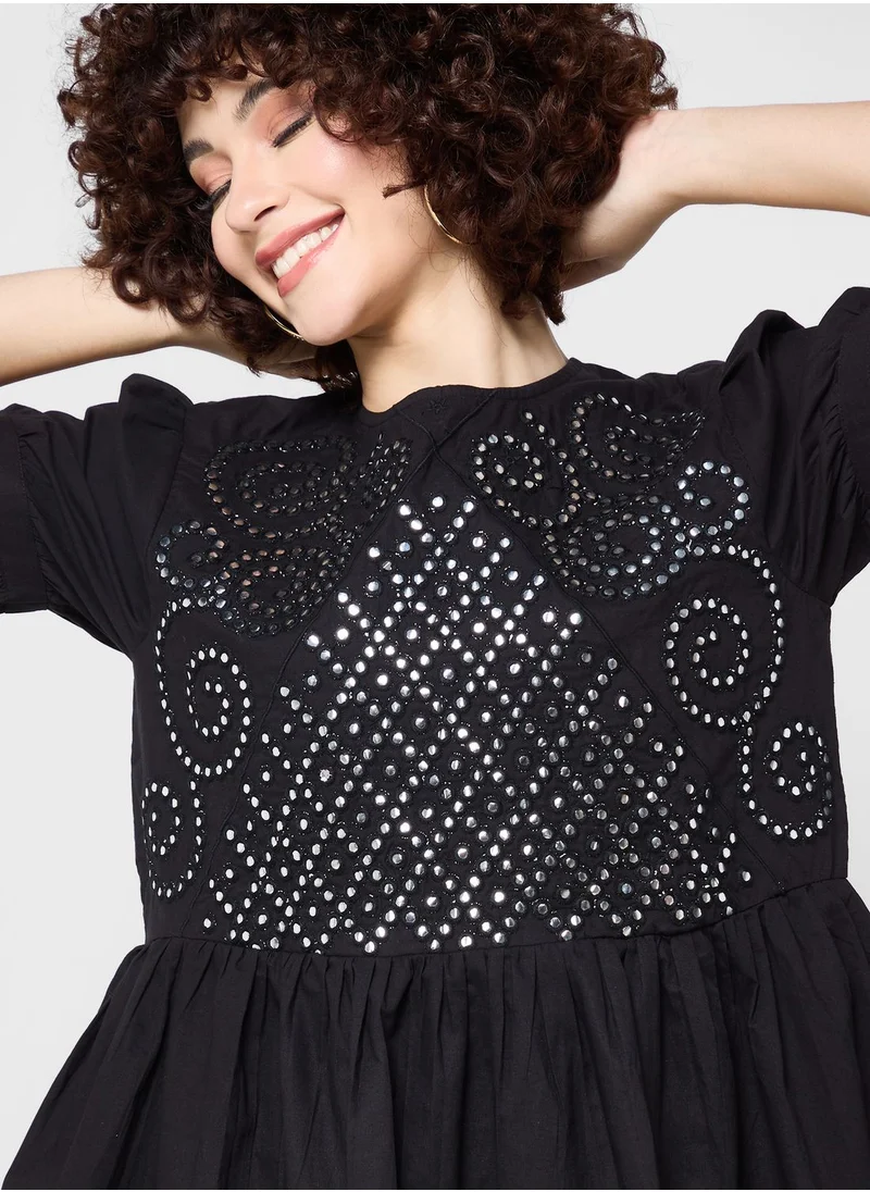 Never fully Dressed Round Neck Knitted Tunic