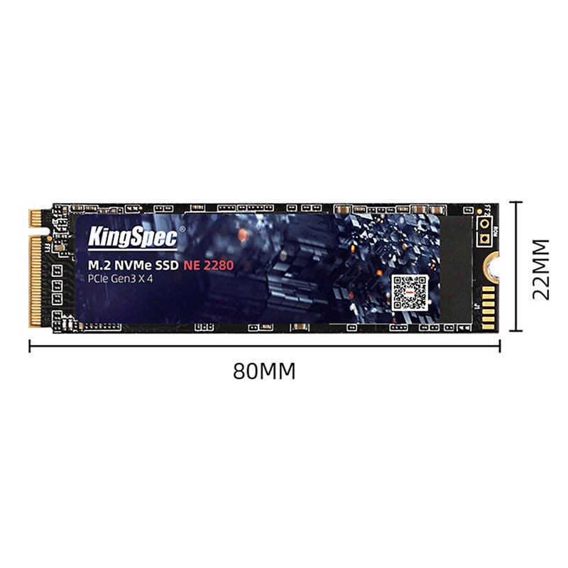 KingSpec 2TB ذاكرة وصلية صلبة (SSD) بواجهة M.2 NVMe واتصال PCIe Gen3.0x4 بنقل عالي السرعة وجسيمات 3D TLC مع ذاكرة مؤقتة (Cache) - Image 3