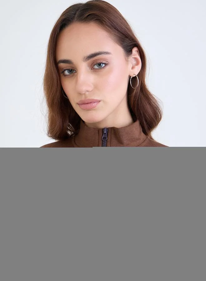 ستايلي طقم بيجاما من جوغر وسويت شيرت طويل بقصة عادية