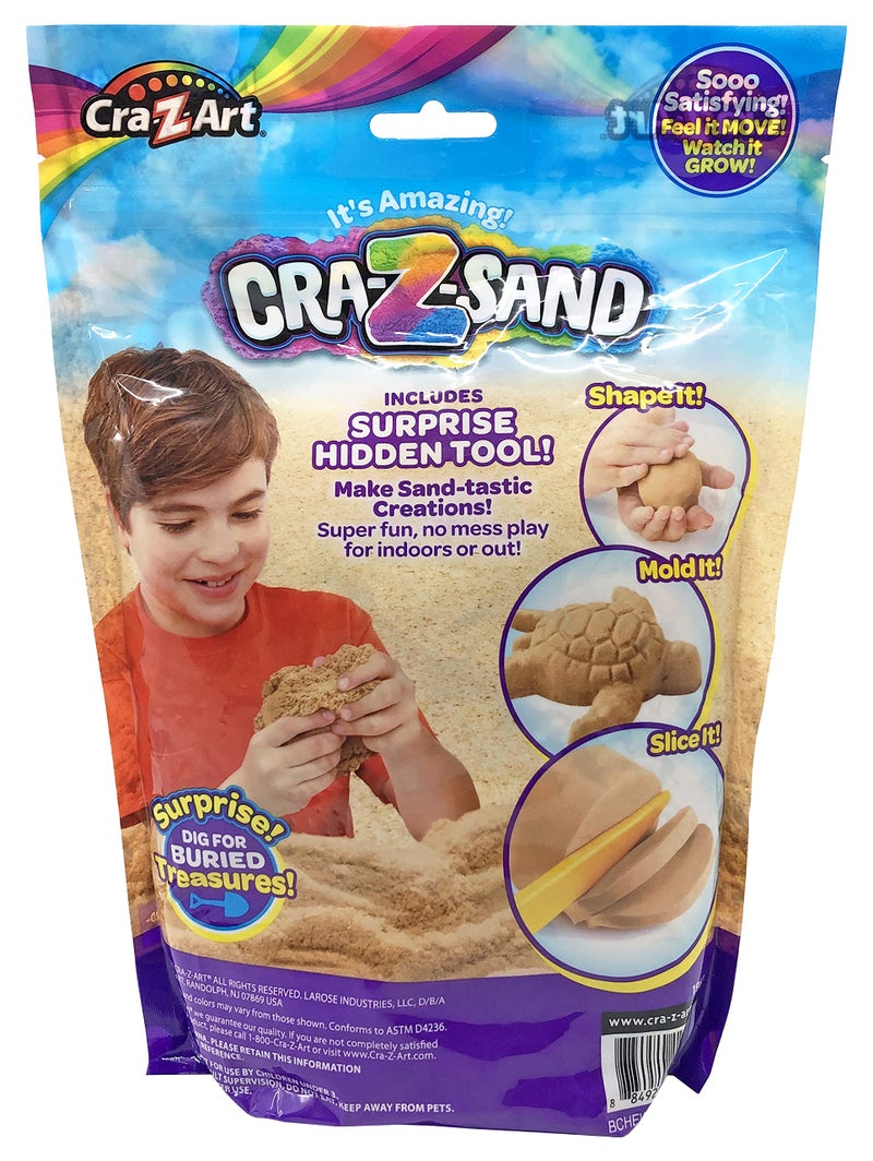 Cra-Z-Art CRA-Z-Sand 3LB Bag of Amazing Beach Sand with Surprise Sand Tool, Shape, Mold and Slice It, Fun Sensory Toy for Ages 4 and up - Image 2