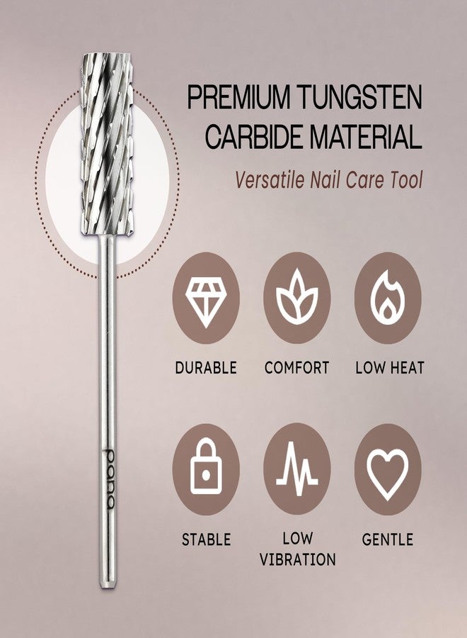 PANA Flat Top Small Barrel 3/32" Shank Size - (Silver, 3X Coarse Grit) - Fast remove Acrylic or Hard Gel Nail Drill Bit for Manicure Pedicure Salon Professional or Beginner - Image 3