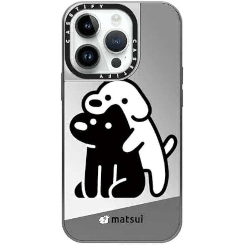 كاستيفي كاسيتي جراب عاكس لموبايل ايفون 14 برو متوافق مع ماج سيف - حافظ على ثبات جيد! - فضي على فضي - Image 1