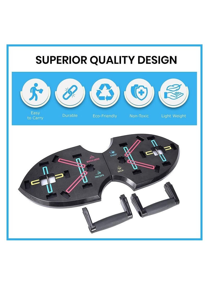 Arabest Push Up Board - Multi-function Push Up Stand, Foldable Portable Home Gym for Men and Women, Strength Training Equipment, Push up handles for Perfect Pushups - Image 3