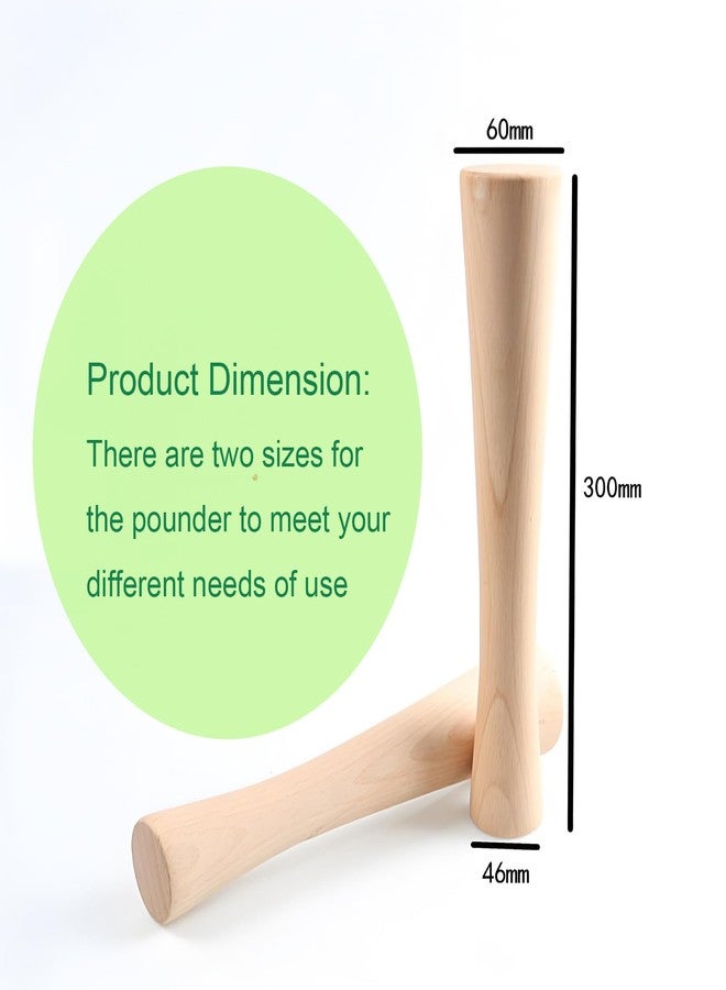 SusuBee Natural Wood Sauerkraut Pounder 12” Heavy Duty Vegetable Cabbage Fermentation Jar Tamper Croker Kitchen Fermenting Food Tool for Wide & Regular Mouth Mason Jar - Image 2